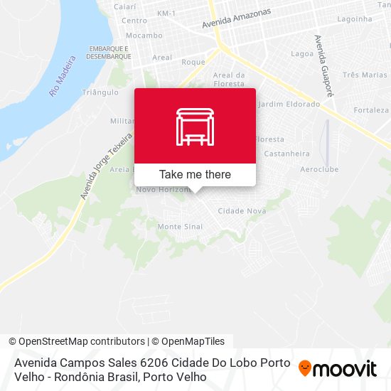 Mapa Avenida Campos Sales 6206 Cidade Do Lobo Porto Velho - Rondônia Brasil