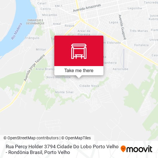 Rua Percy Holder 3794 Cidade Do Lobo Porto Velho - Rondônia Brasil map
