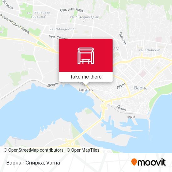 Карта Варна - Спирка