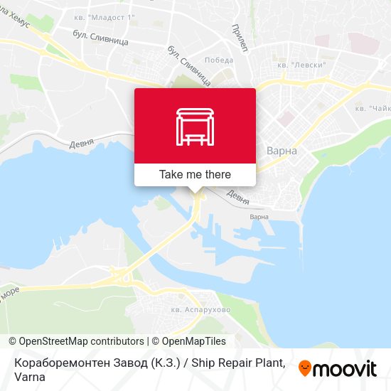 Карта Кораборемонтен Завод (К.З.) / Ship Repair Plant