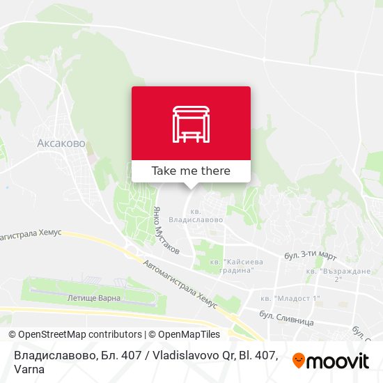Владиславово, Бл. 407 / Vladislavovo Qr, Bl. 407 map