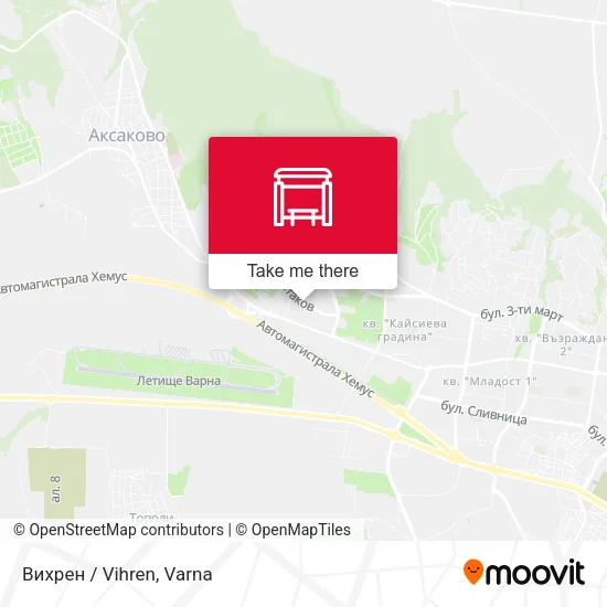 Карта Вихрен / Vihren