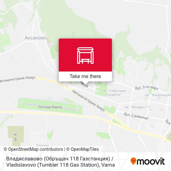 Карта Владиславово (Обръщач 118 Газстанция) / Vladislavovo (Tumbler 118 Gas Station)