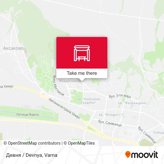 Карта Девня / Devnya