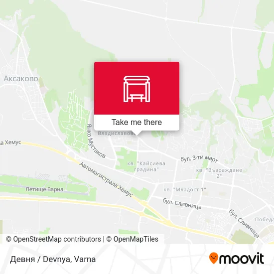 Карта Девня / Devnya