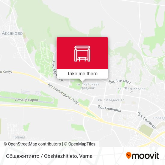 Карта Общежитието / Obshtezhitieto