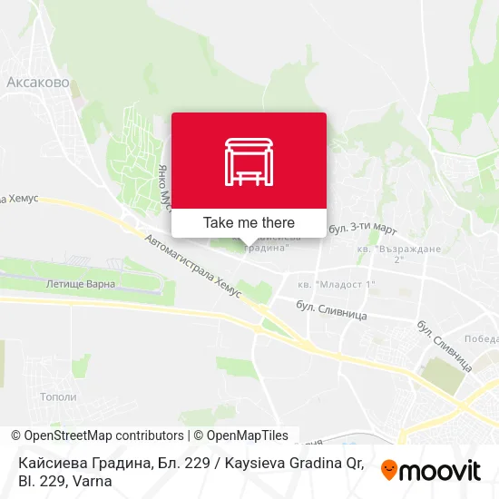 Карта Кайсиева Градина, Бл. 229 / Kaysieva Gradina Qr, Bl. 229