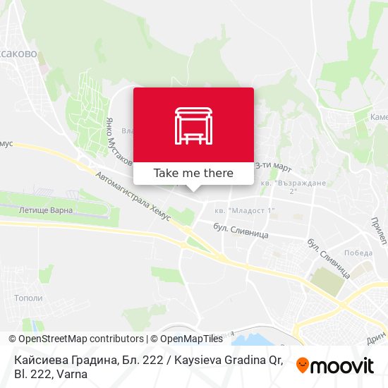 Кайсиева Градина, Бл. 222 / Kaysieva Gradina Qr, Bl. 222 map