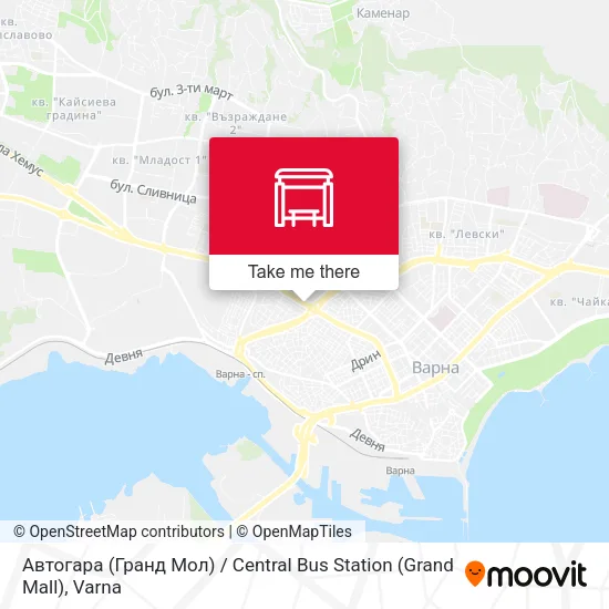 Карта Автогара (Гранд Мол) / Central Bus Station (Grand Mall)
