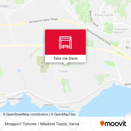 Карта Младост Тополи / Mladost Topoli