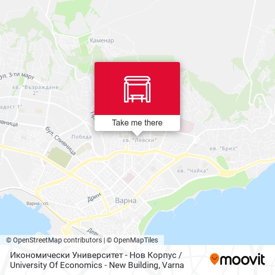 Карта Икономически Университет - Нов Корпус / University Of Economics - New Building
