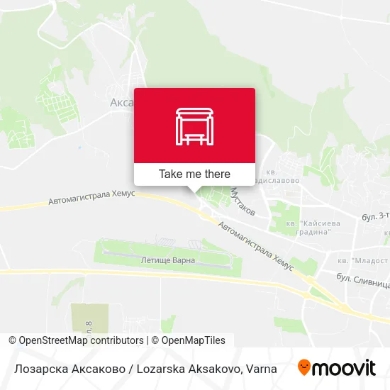 Карта Лозарска Аксаково / Lozarska Aksakovo