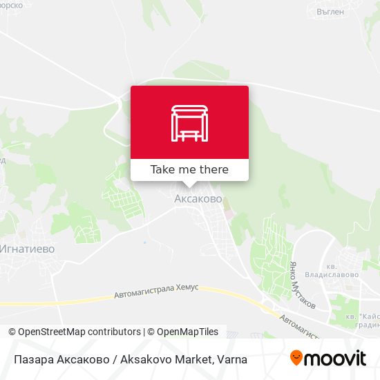 Пазара Аксаково / Aksakovo Market map