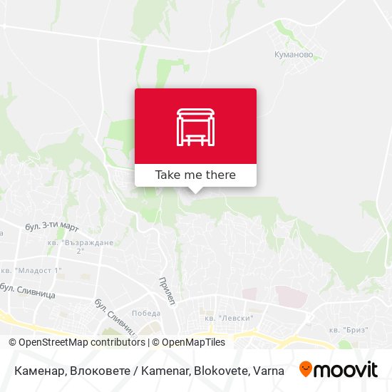 Каменар, Bлоковете / Kamenar, Blokovete map