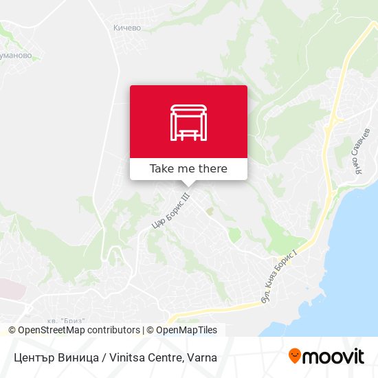 Център Виница / Vinitsa Centre map