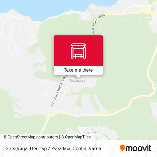 Карта Звездица, Център / Zvezdica, Center
