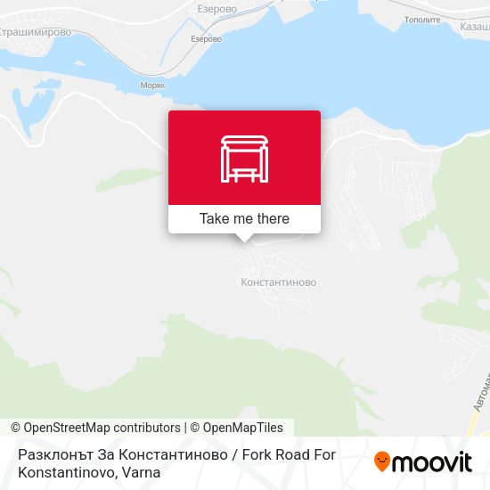Карта Разклонът За Константиново / Fork Road For Konstantinovo