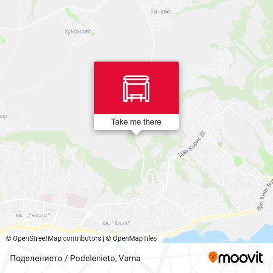 Поделението / Podelenieto map