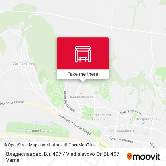 Карта Владиславово, Бл. 407 / Vladislavovo Qr, Bl. 407