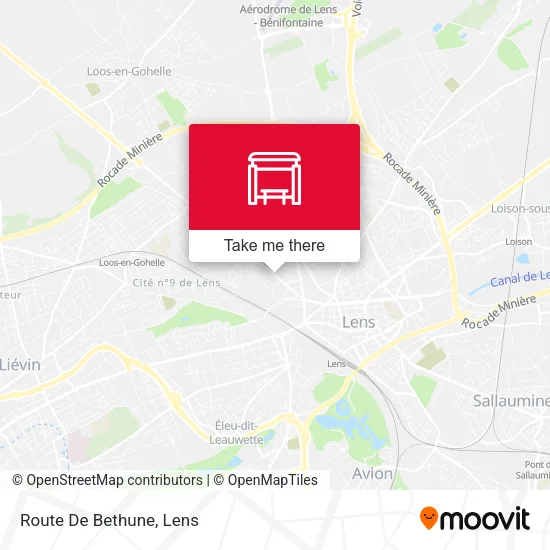 Route De Bethune map