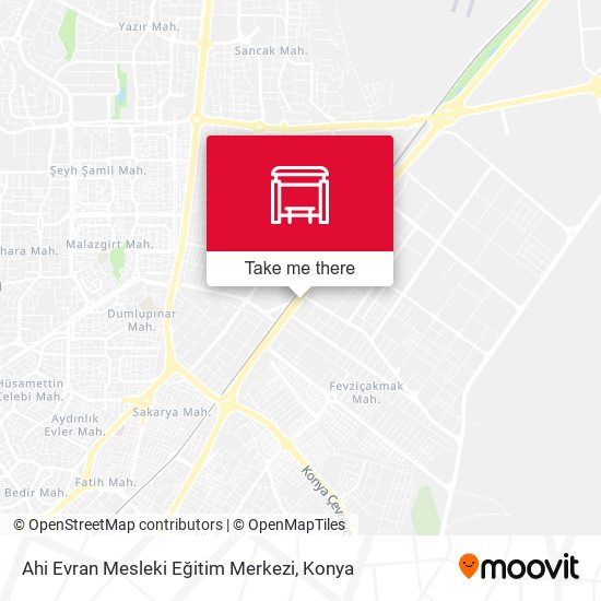 Ahi Evran Mesleki Eğitim Merkezi map