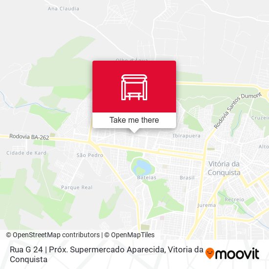 Rua G 24 | Próx. Supermercado Aparecida map