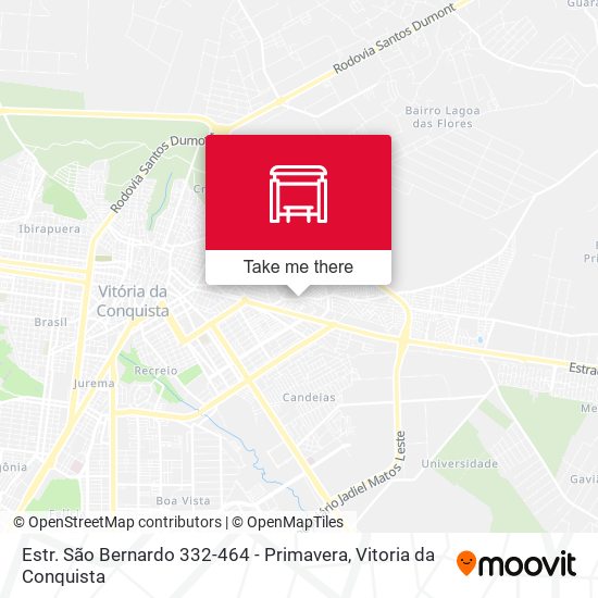 Estr. São Bernardo 332-464 - Primavera map