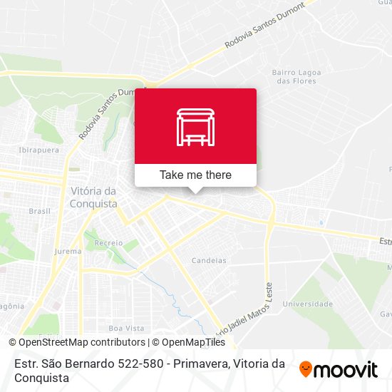 Estr. São Bernardo 522-580 - Primavera map