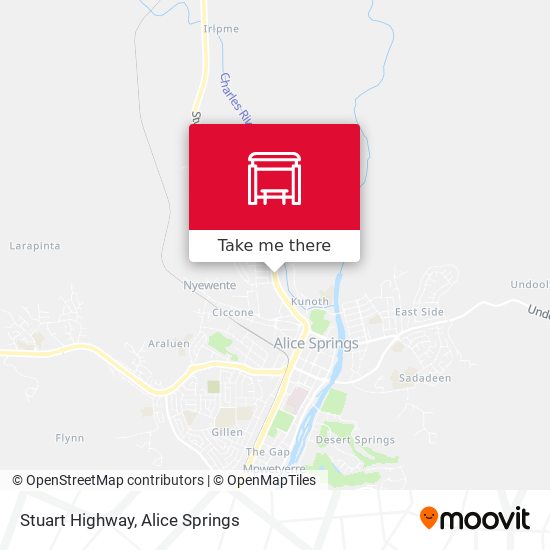 Mapa Stuart Highway