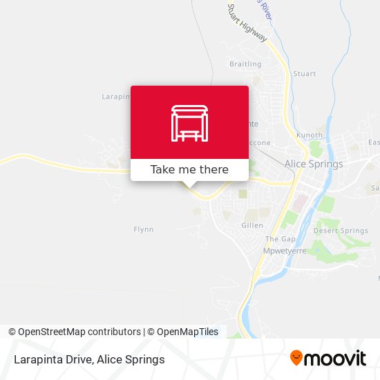 Mapa Larapinta Drive
