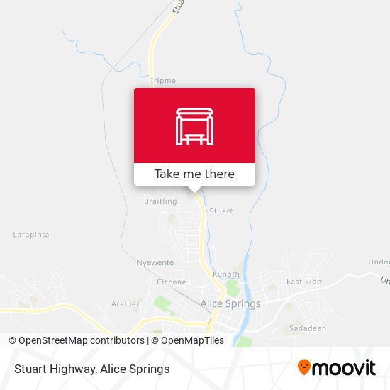 Mapa Stuart Highway