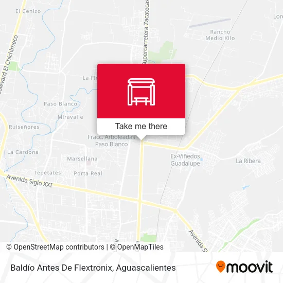 Mapa de Baldío Antes De Flextronix