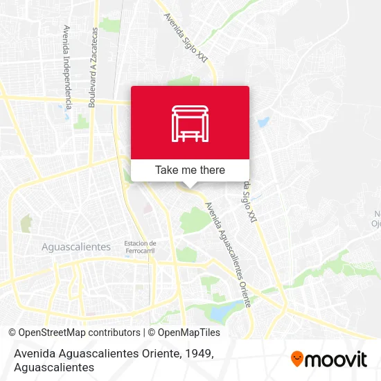 Mapa de Avenida Aguascalientes Oriente, 1949