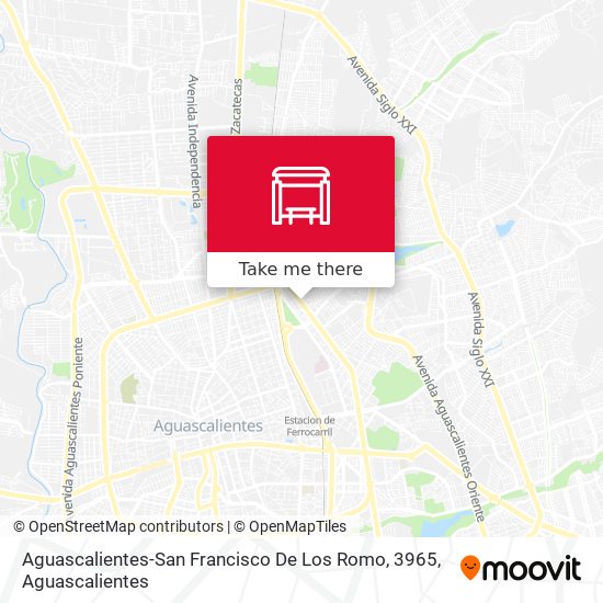 Aguascalientes-San Francisco De Los Romo, 3965 map