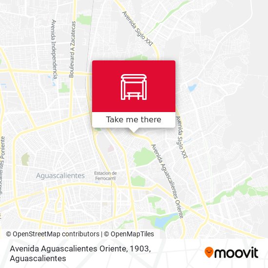 Mapa de Avenida Aguascalientes Oriente, 1903