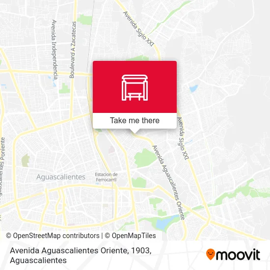 Avenida Aguascalientes Oriente, 1903 map