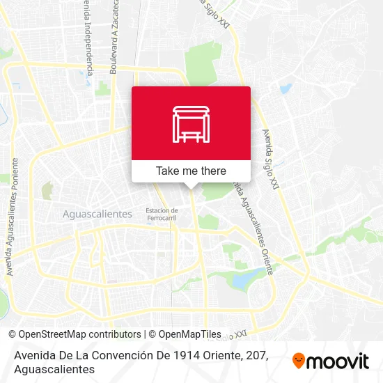 Mapa de Avenida De La Convención De 1914 Oriente, 207