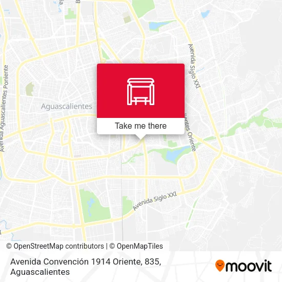 Mapa de Avenida Convención 1914 Oriente, 835