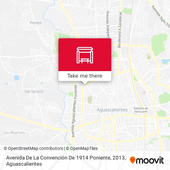Mapa de Avenida De La Convención De 1914 Poniente, 2013