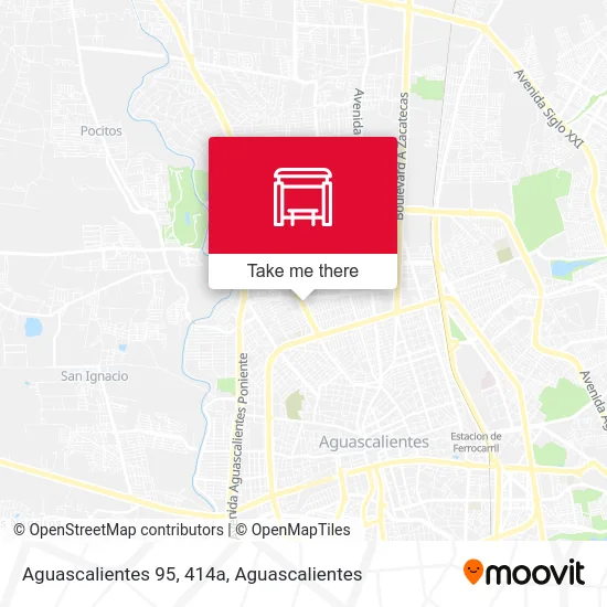 Aguascalientes 95, 414a map