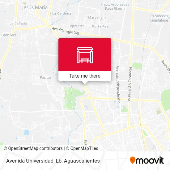 Avenida Universidad, Lb map