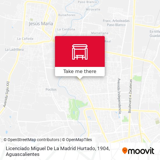 Licenciado Miguel De La Madrid Hurtado, 1904 map