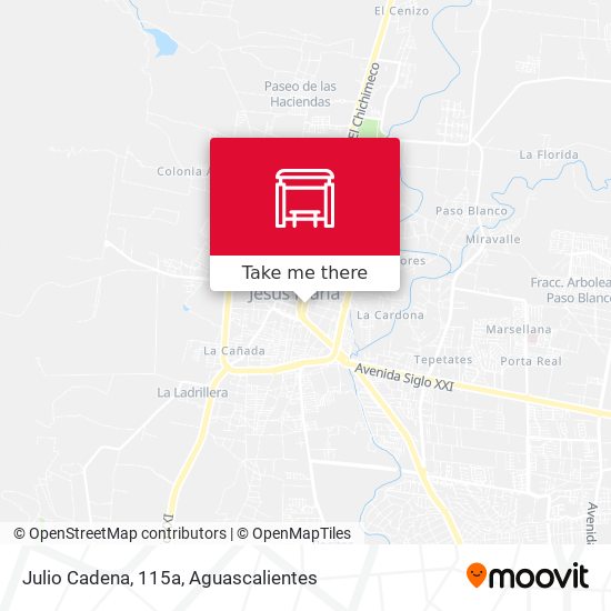 Julio Cadena, 115a map