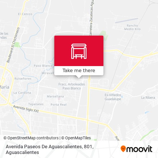 Avenida Paseos De Aguascalientes, 801 map