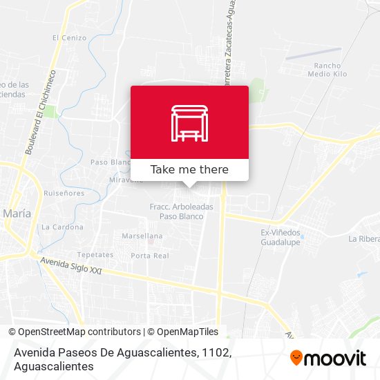 Avenida Paseos De Aguascalientes, 1102 map