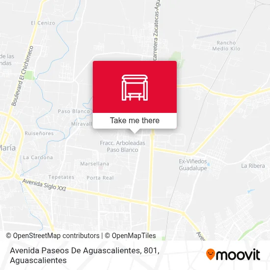 Avenida Paseos De Aguascalientes, 801 map