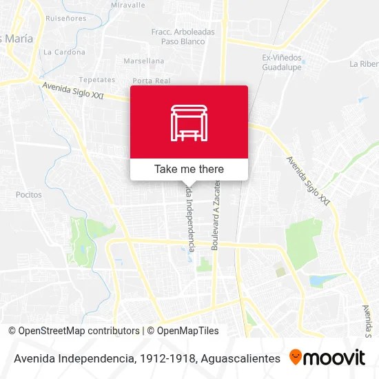 Avenida Independencia, 1912-1918 map