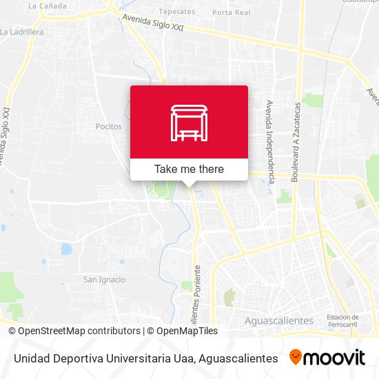 Unidad Deportiva Universitaria Uaa map
