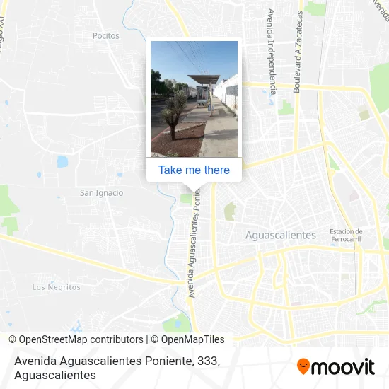 Avenida Aguascalientes Poniente, 333 map