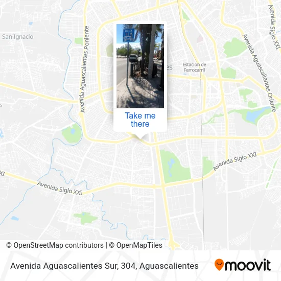 Mapa de Avenida Aguascalientes Sur, 304